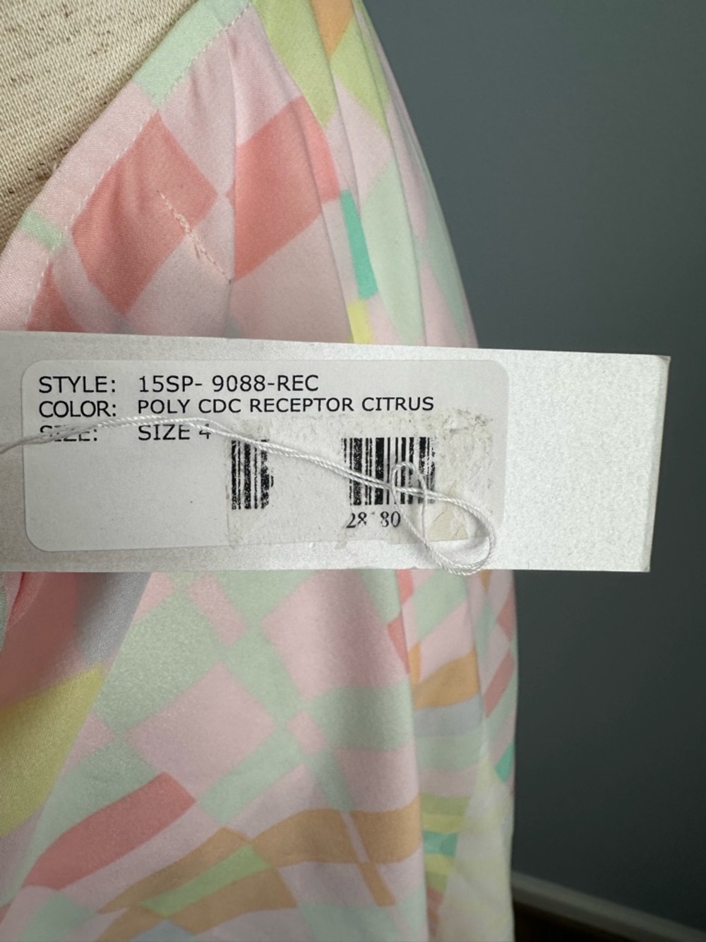 NWT Mara Hoffman Citrus Halter Maxi Dress Pink Orange Pastel Retro 80s Sz 4 - Picture 11 of 13